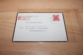 BRD - Posthorn 80 Pfg. 1951 als EF auf R-Brief