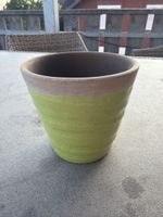 Blumentopf Keramik limegrün
