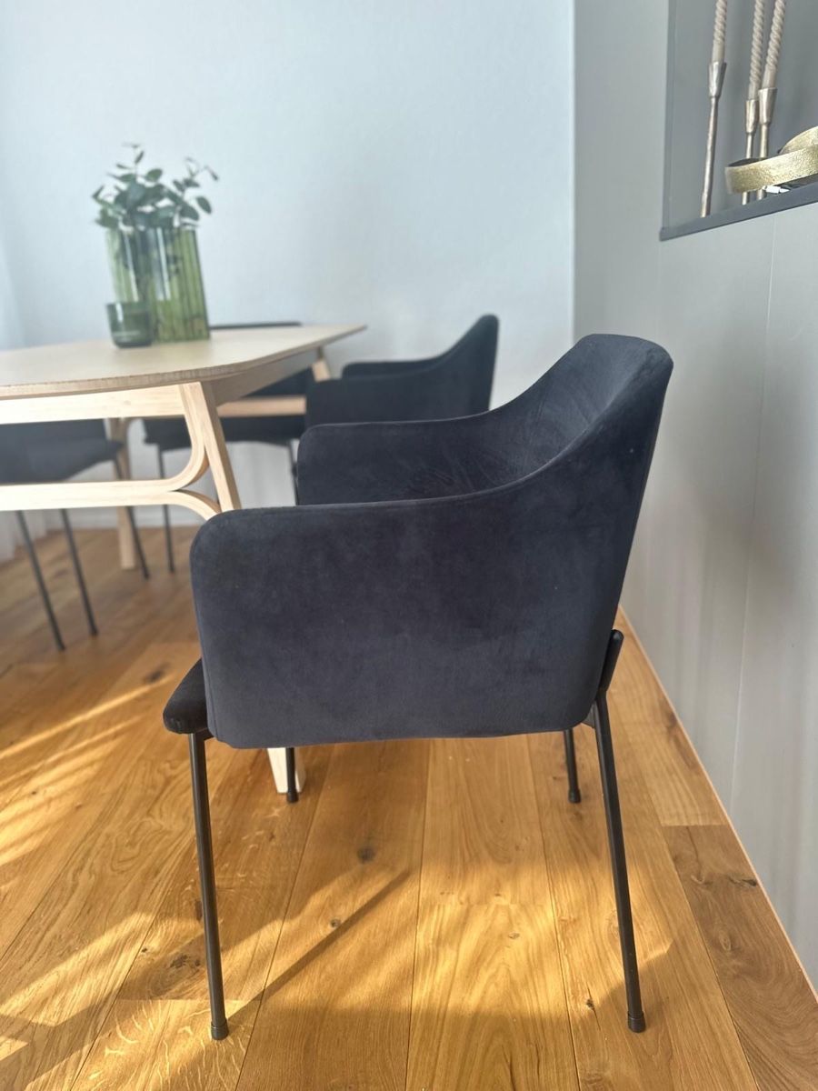 Maisons du monde Sedie: Essstühle mit Armlehne, Samtbezug schwarz – Usato da Münsingen venduto da vsko77 1