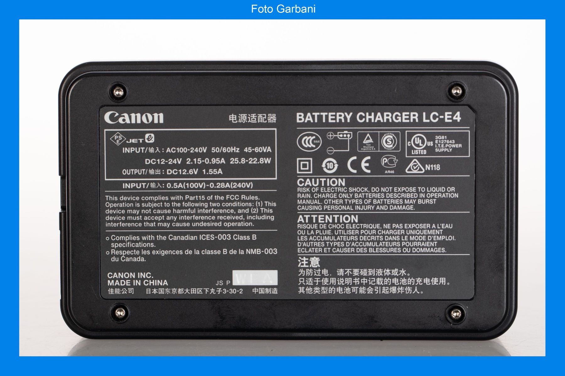Canon Sonstiges Zubehör: Caricatore Canon LC-E4 per Canon EOS 1D Mark IV – Gebraucht aus Muralto von FotoGarbani 2