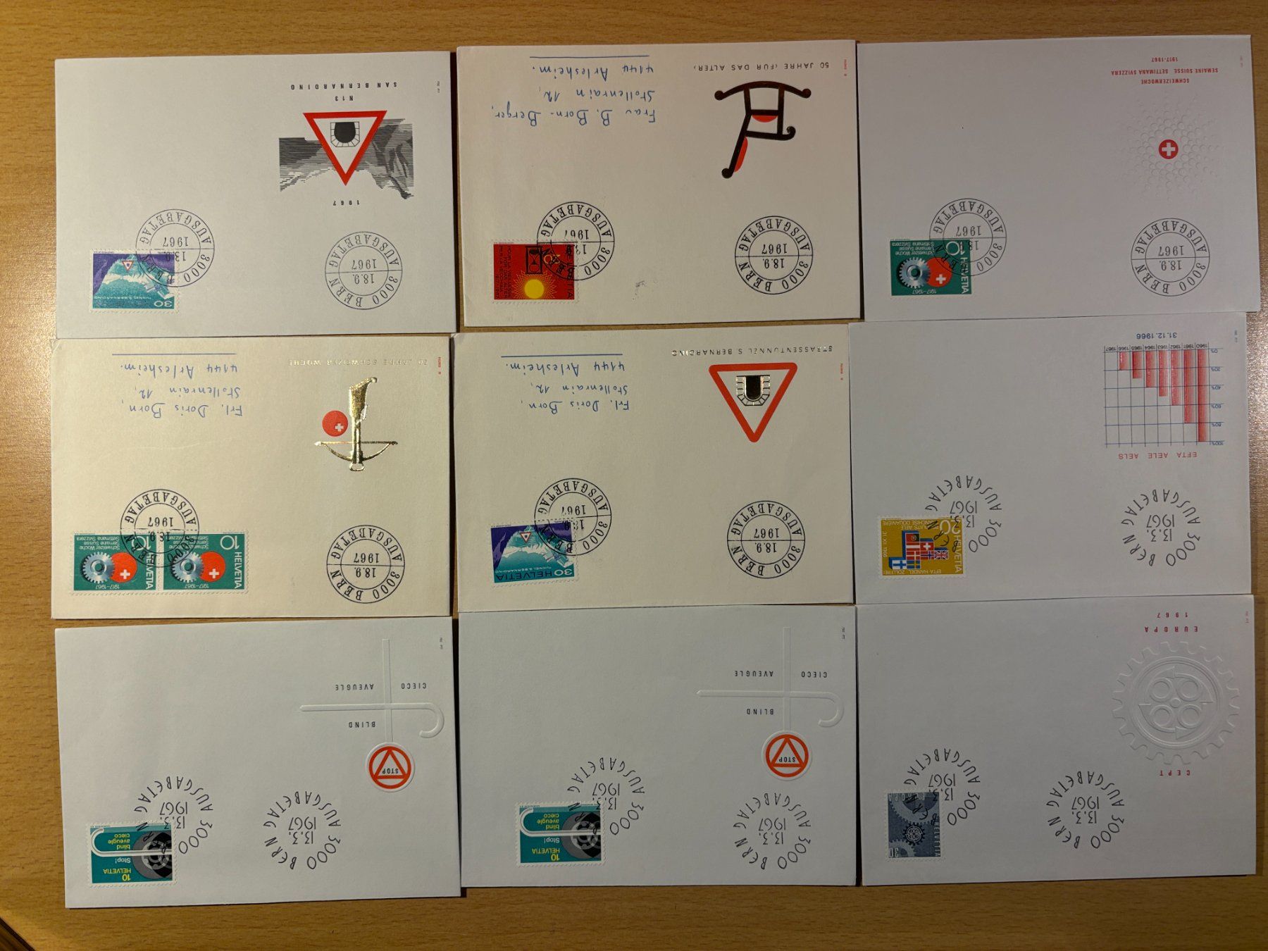 Tutti i francobolli: 57 FDC-Briefe mit Einzelmarken, 1960-1982,u.a. Eisvogel 1966 – Usato da Ins venduto da marbodan 1