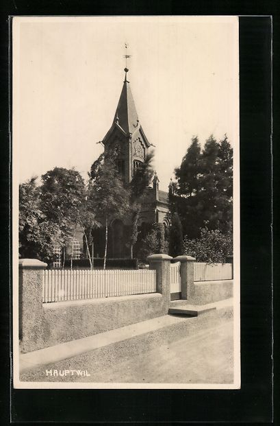 Cartoline postali: AK Hauptwil, Strassenpartie mit Kirche – Usato da Berlin venduto da bartko-reher