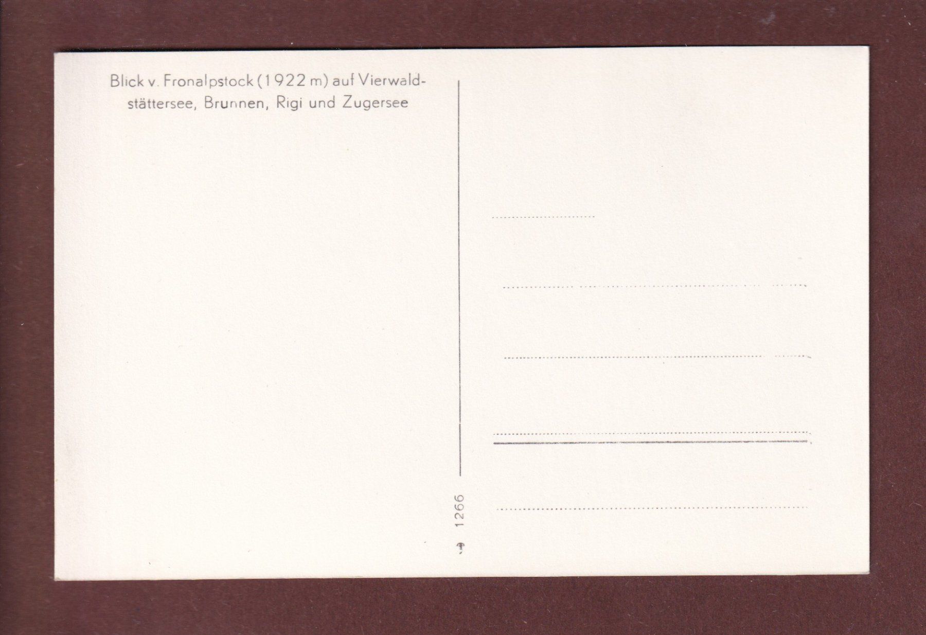 Cartoline postali: FROHNALPSTOCK – Usato da Pully venduto da nicecards 1