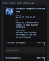 Masters of Hardcore Switzerland 2026 Stehplatz