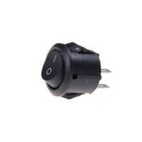 Wippschalter rund, schwarz, 2-PIN