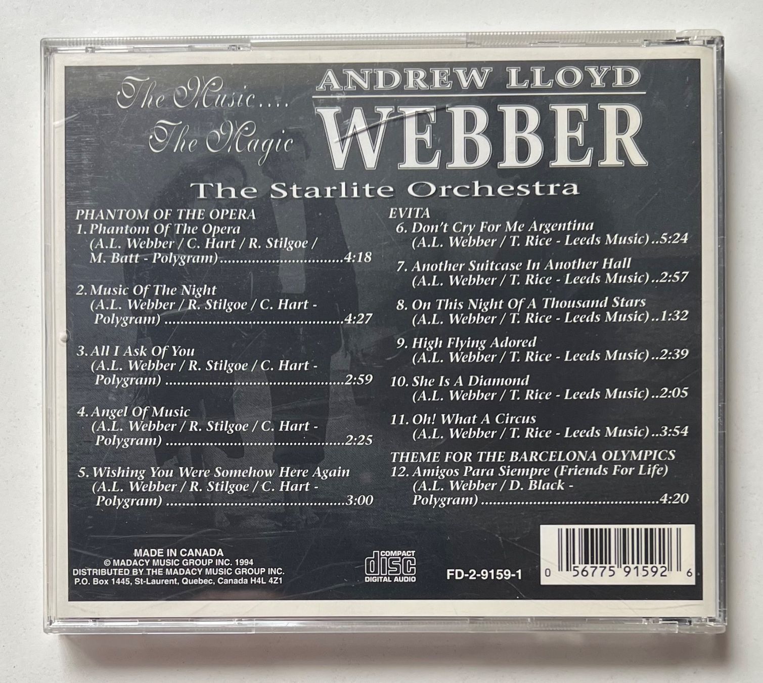 CD: Andrew Lloyd Webber / The Music...The Magic – Usato da Näfels venduto da rottabi 1