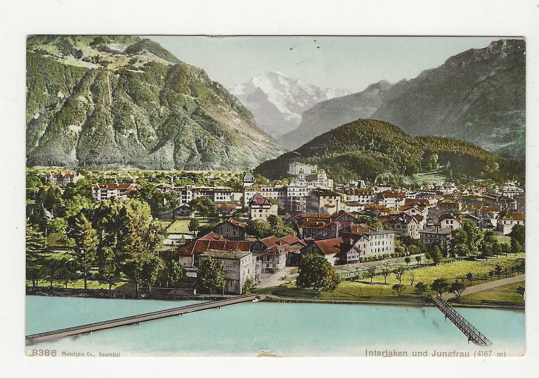 Cartoline postali: INTERLAKEN UND JUNGFRAU – Usato da Küttigen venduto da rolypo