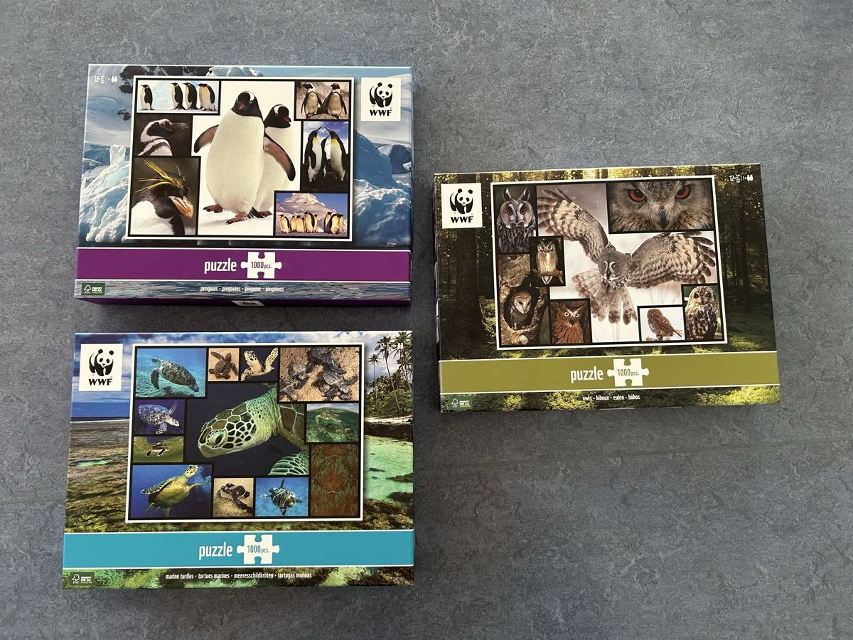 Puzzle: Superpreis 1000 Teile Puzzle WWF/ 3Stück – Nuovo (secondo la descrizione) da Weggis venduto da Me_Mi