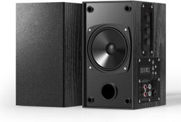 Aktive Regallautsprecher Musik Boxen Edel Schwarz mit Kabel