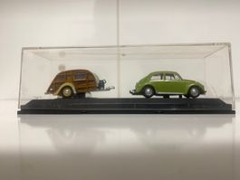 VW Volkswagen Käfer Beetle mit Wohnwagen1-72 303