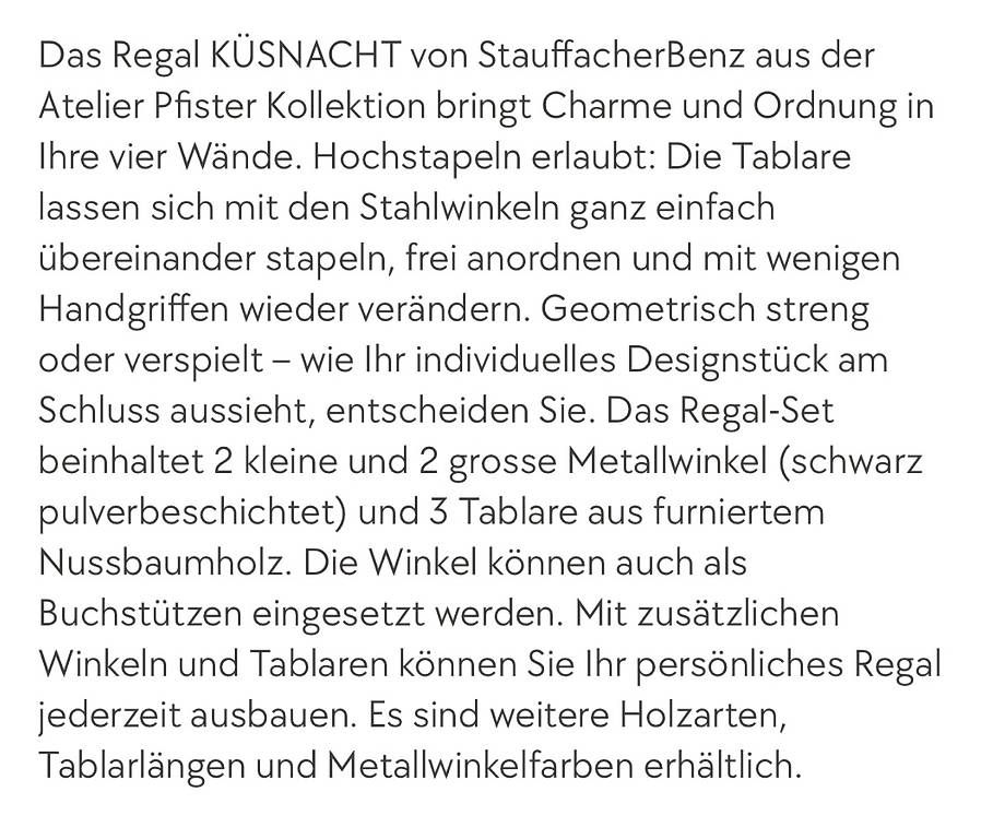 Étagères: Regal Küsnacht Nussbaum – D'occasion à Zürich par sannesan 2