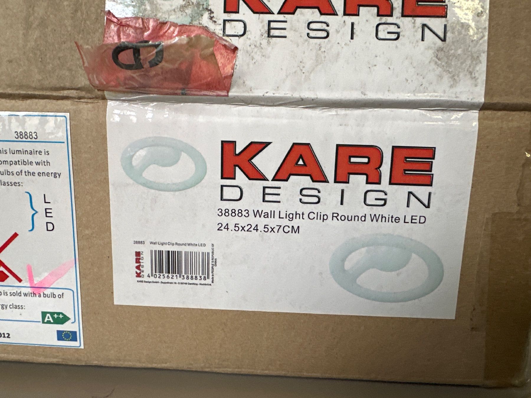 Kare Lampen: Kare Design Wandleuchte Clip Round – Neu und originalverpackt aus Brügg BE von TSP02