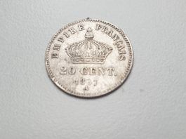 🇫🇷 France 20 Centimes 186*7 A Silver - Strike Error on '7'