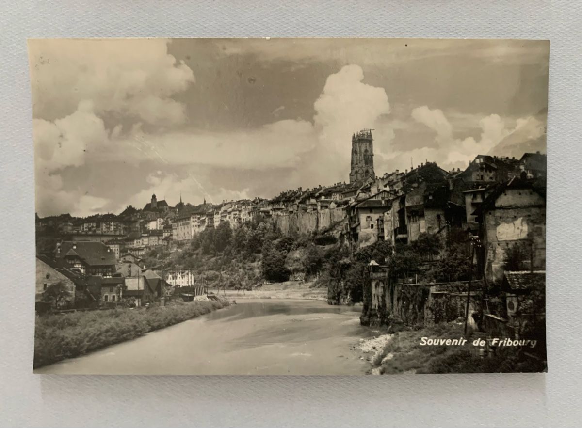 Cartoline postali: Ansichtskarten Schweiz - Auquartier und Galterntal Freiburg – Usato da Düdingen venduto da polytropon_5 2