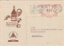 Lausanne-Karte mit Reklame ISA Mocca-1947