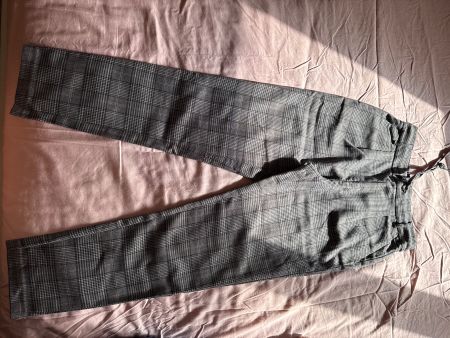 Pantalon à carreaux gris élégant - Taille XS