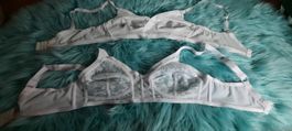 2 x BH Gr. 85B Retro-, Vintage Look Spitze Weiß 3000 Eleganz
