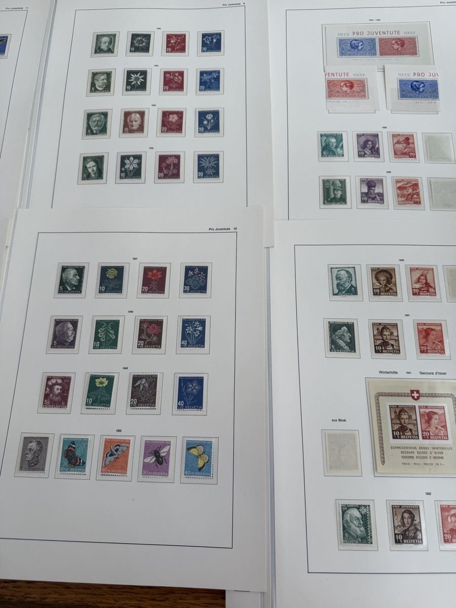 Tutti i francobolli: Pro Juventute Sammlung ab 1913 bis 1962  – Usato da Murgenthal venduto da Tina_4055 3