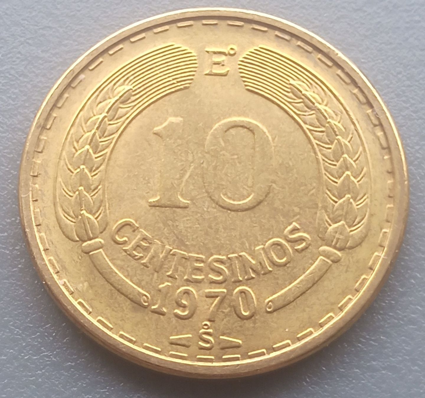 Tutti le monete: REPUBLIK CHILE - 10 CENTESIMOS 1970 -  VORZUEGLICH – Usato da Tobel venduto da fuertinero