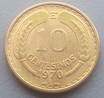 REPUBLIK CHILE - 10 CENTESIMOS 1970 -  VORZUEGLICH
