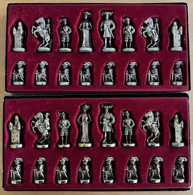 Giochi: Schachfiguren Manopoulos, Komplett mit Originalboxen – Usato da Richterswil venduto da noa_q7yd