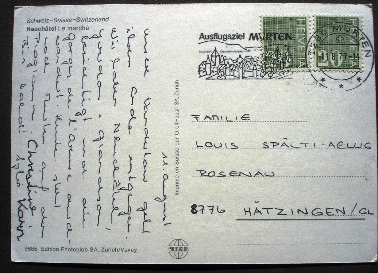 Cartes postales: NEUCHÂTEL Le marché – D'occasion à Jona par philajona 1