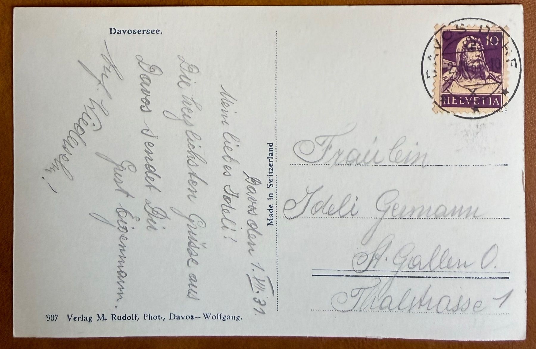 Cartoline postali: Davos - Davosersee 1931 – Usato da Lutry venduto da Ediego 1