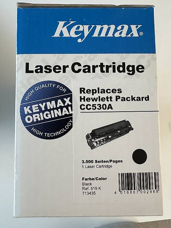 Hewlett Packard Cartucce per stampanti & toner: Keymax Replaces HP CC530A black – Nuovo (secondo la descrizione) da Sarnen venduto da Kerns01