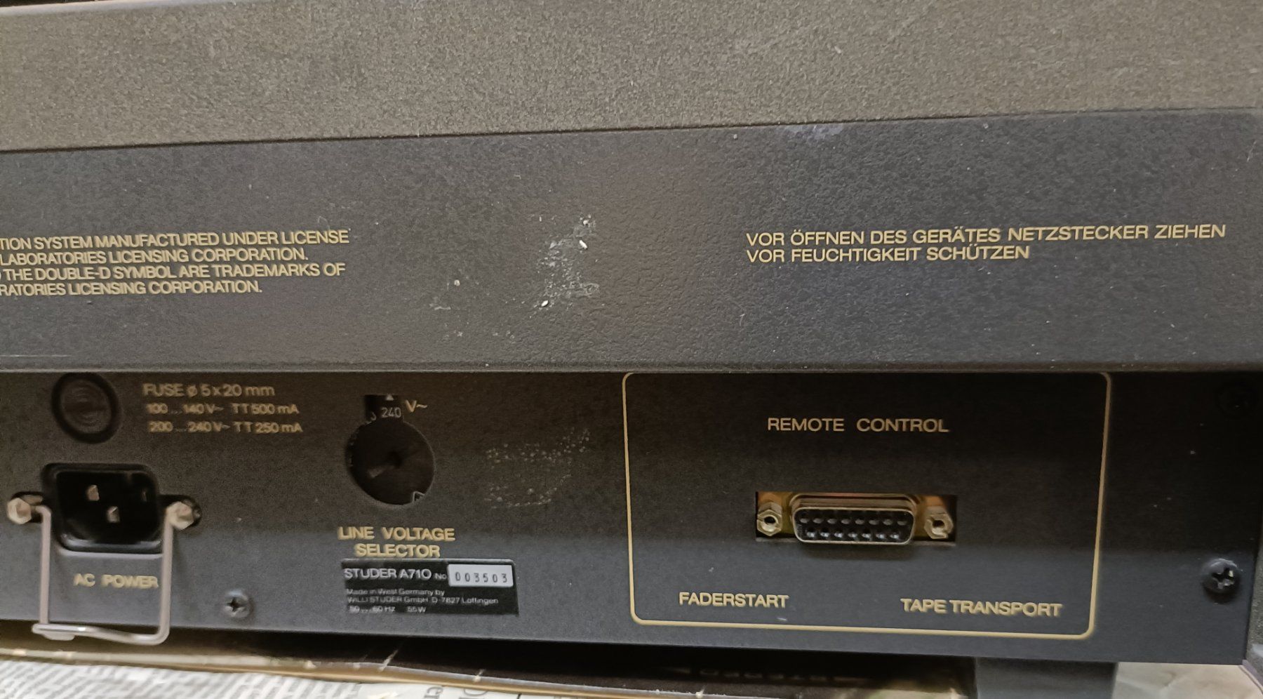 Studer Audio- & Mediensysteme: STUDER A710 TAPE-DECK TOP – Gebraucht aus Ittigen von belfo 4