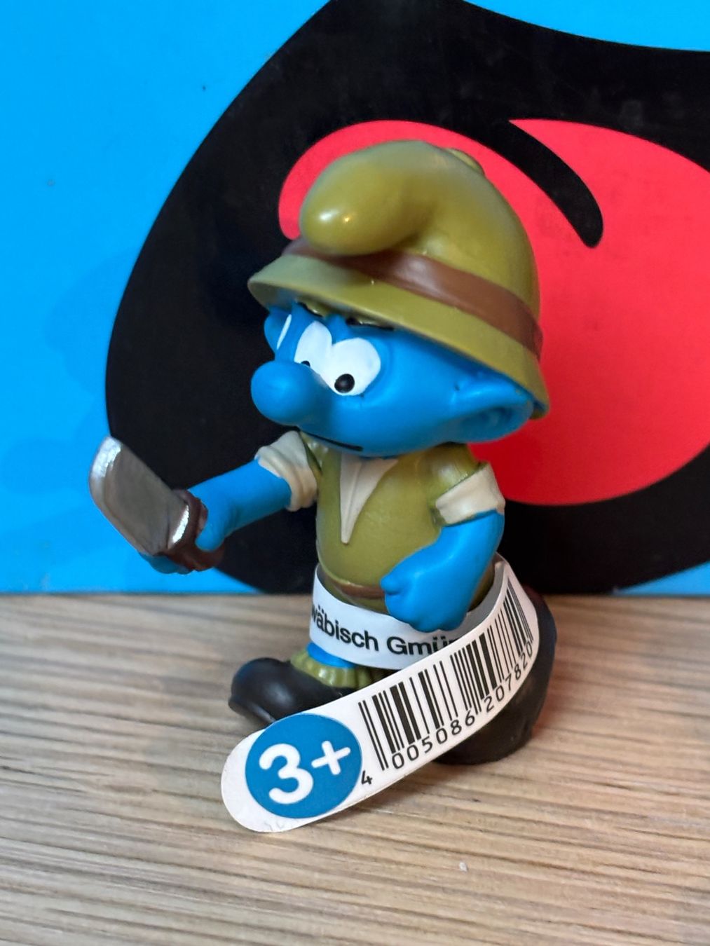 Schleich Statuette: Safari-Schlumpf mit Messer – Nuovo e nell'imballaggio originale da Lyss venduto da Duckszone