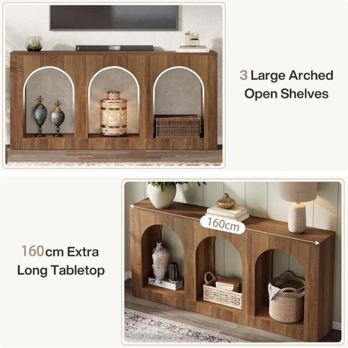 Tavoli: Konsolentisch 160cm Bogenregal 3 Ebenen – Nuovo e nell'imballaggio originale da Gretzenbach venduto da Genfi-Shop 8