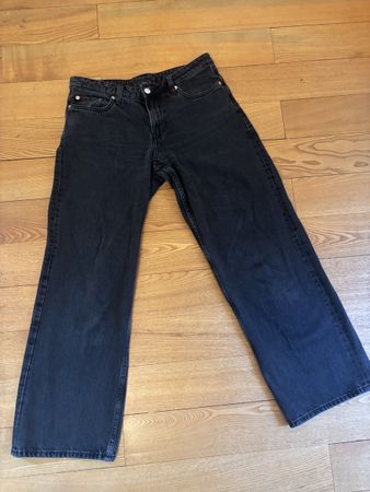 Weekday Jeans Denim, Loose Low, Schwarz, Gr. W28/L32 grau