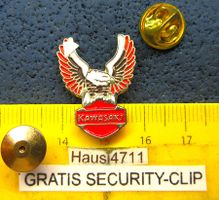 KAWASAKI MOTO PIN ADLER GEPRÄGT MIT SECURITY-CLIP
