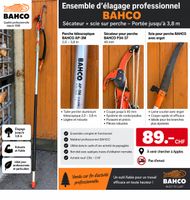 BAHCO – Ensemble d’élagage sur perche professionnel