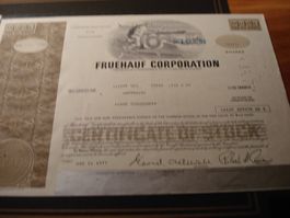 Alte Aktie USA 1977, Fruehauf Corporation, mit Zertifikat