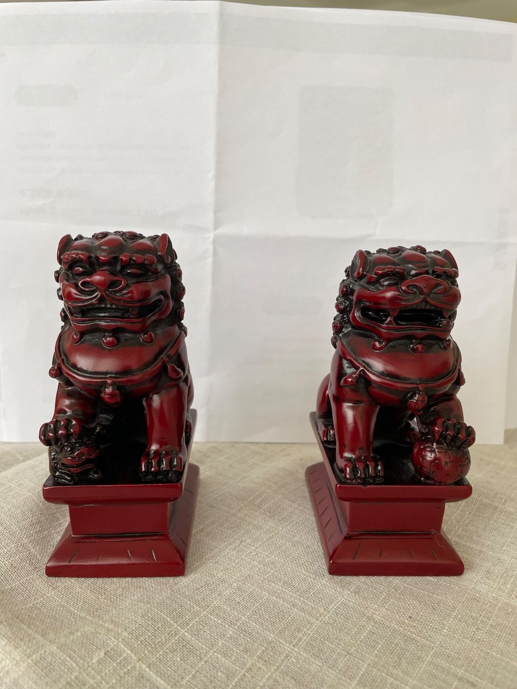 Statuette: 1 Paar chinesische Foo Hunde / chinesische Drachen – Nuovo (secondo la descrizione) da zug venduto da Zakaria