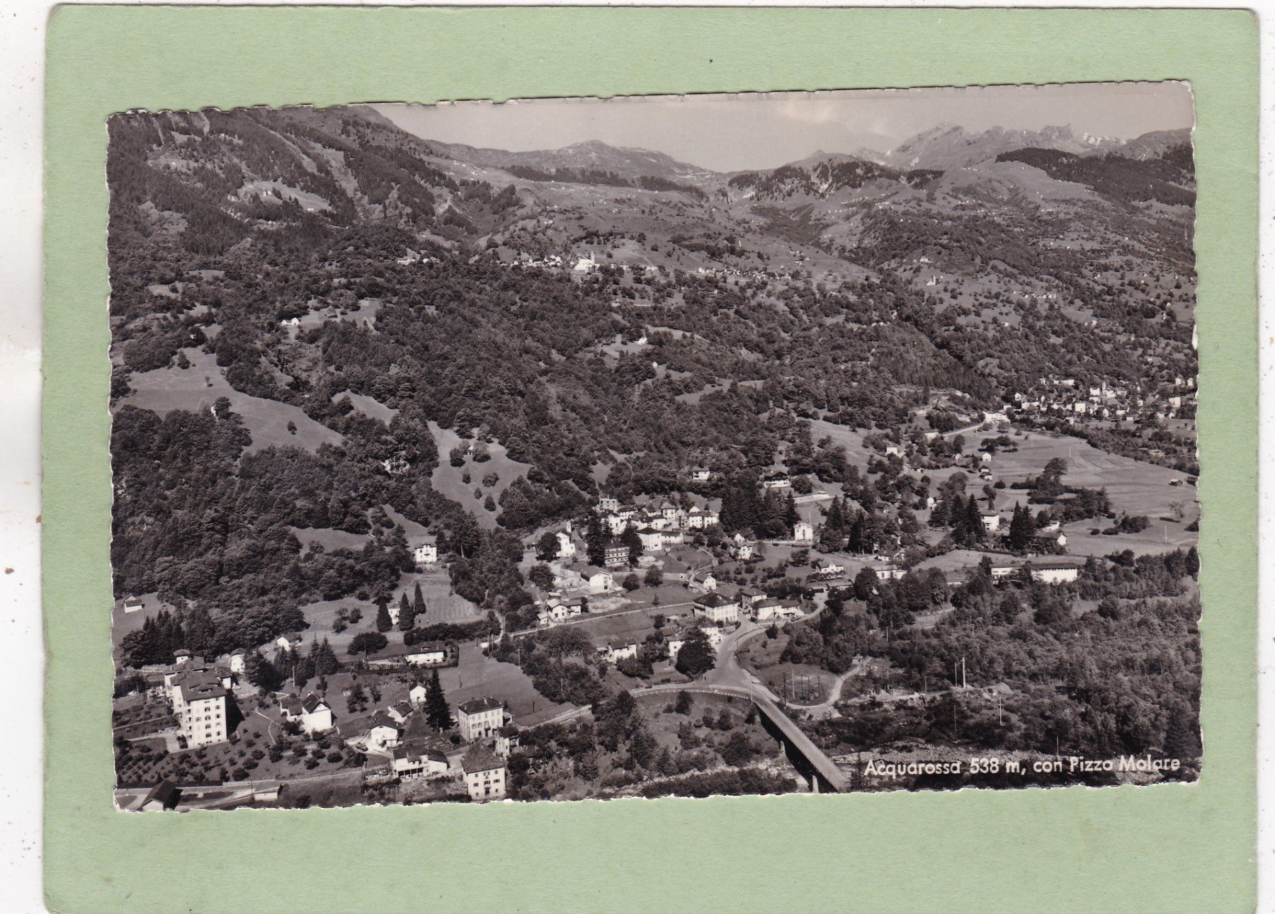 Ansichtskarten: Acquarossa con Pizzo Molare 1958 – Gebraucht aus Herisau von Lisegrat2008