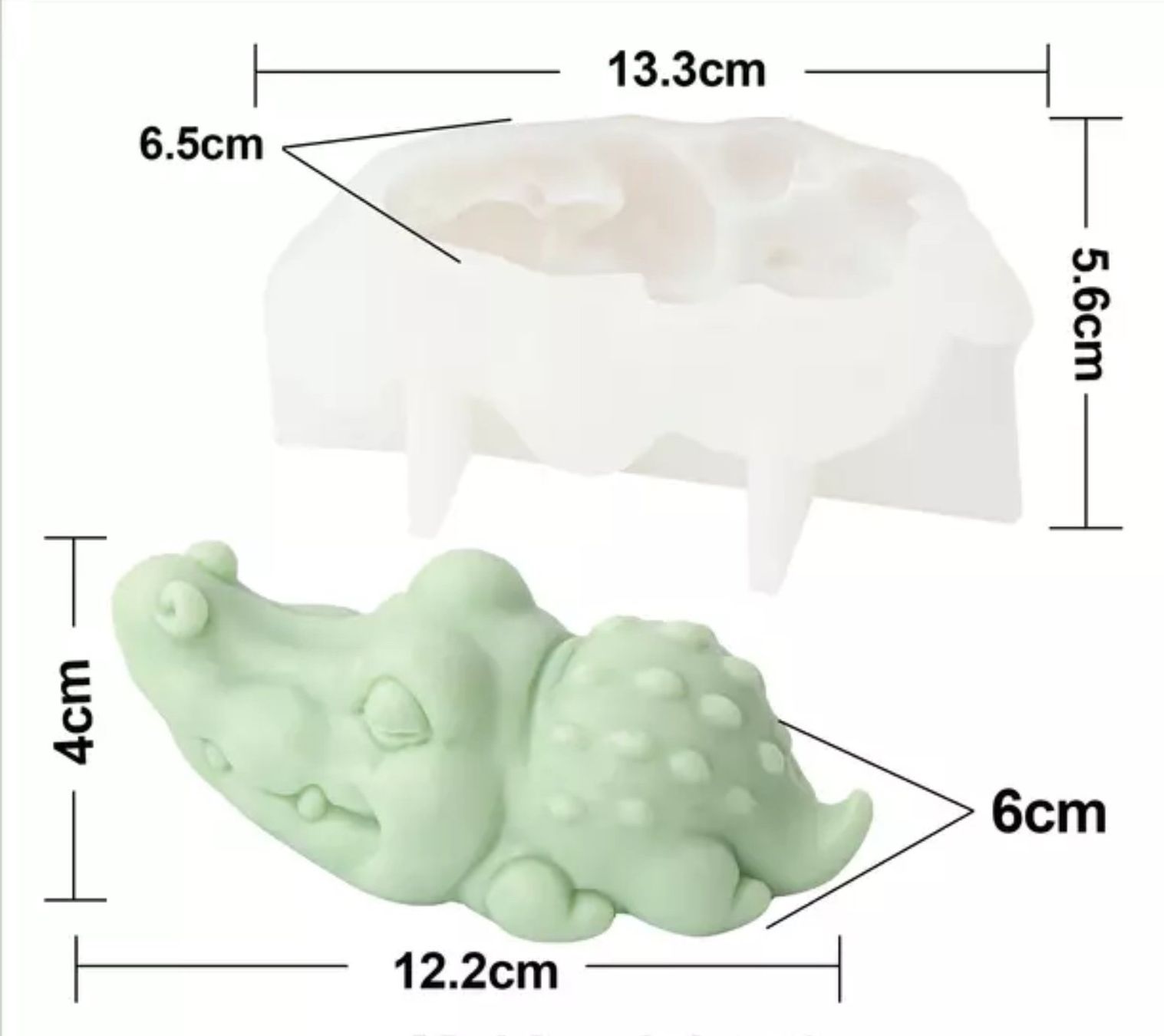 Teglie da forno: Giessform Silikonform Tiere Krokodil liegend – Nuovo e nell'imballaggio originale da Kaltbrunn venduto da schere-stein-papier