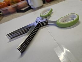 5-fach Kräuterschere Edelstahl Küchenschere Schere Kräuter.