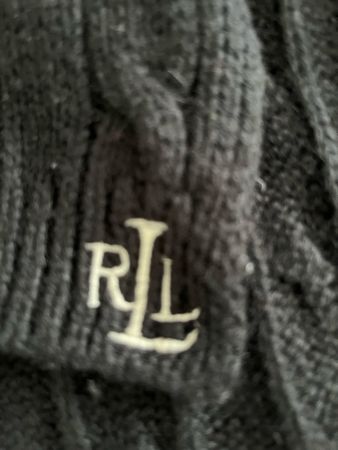 Schal Lauren Ralph Lauren schwarz Kabelstrick gutem Zustand