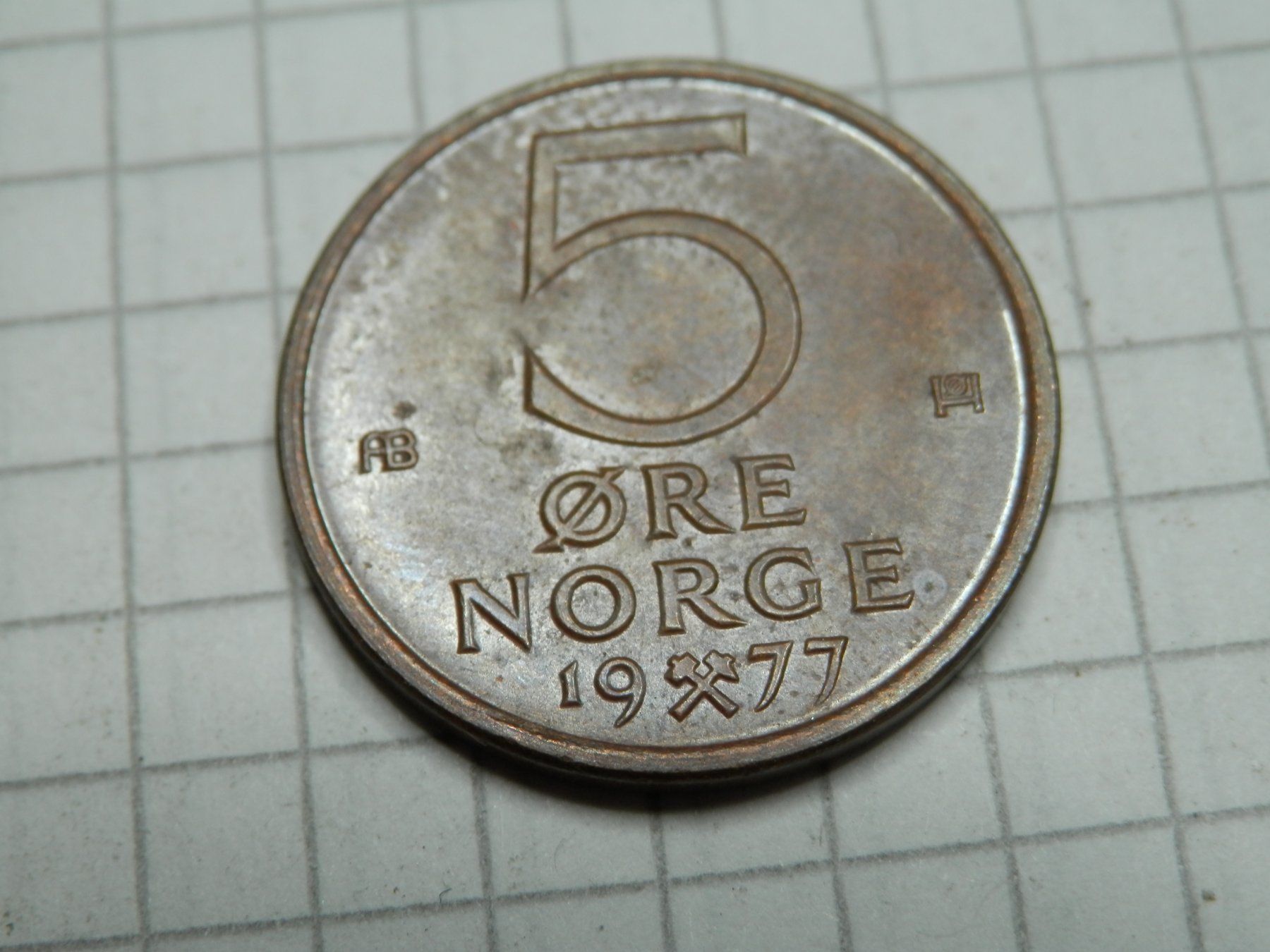 Tutti le monete: Norwegen  5 Öre, 1977 – Usato da Weiach venduto da weiach81 1