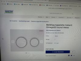 Betätigungsplatte Geberit Omega