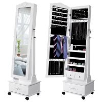 SONGMICS JBC61W LED Spiegelschrank weiß