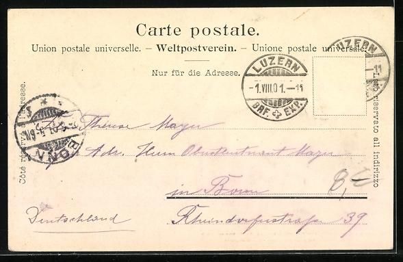 Cartoline postali: AK Flüelen, Ortsansicht mit Uferpartie – Usato da Berlin venduto da bartko-reher 1