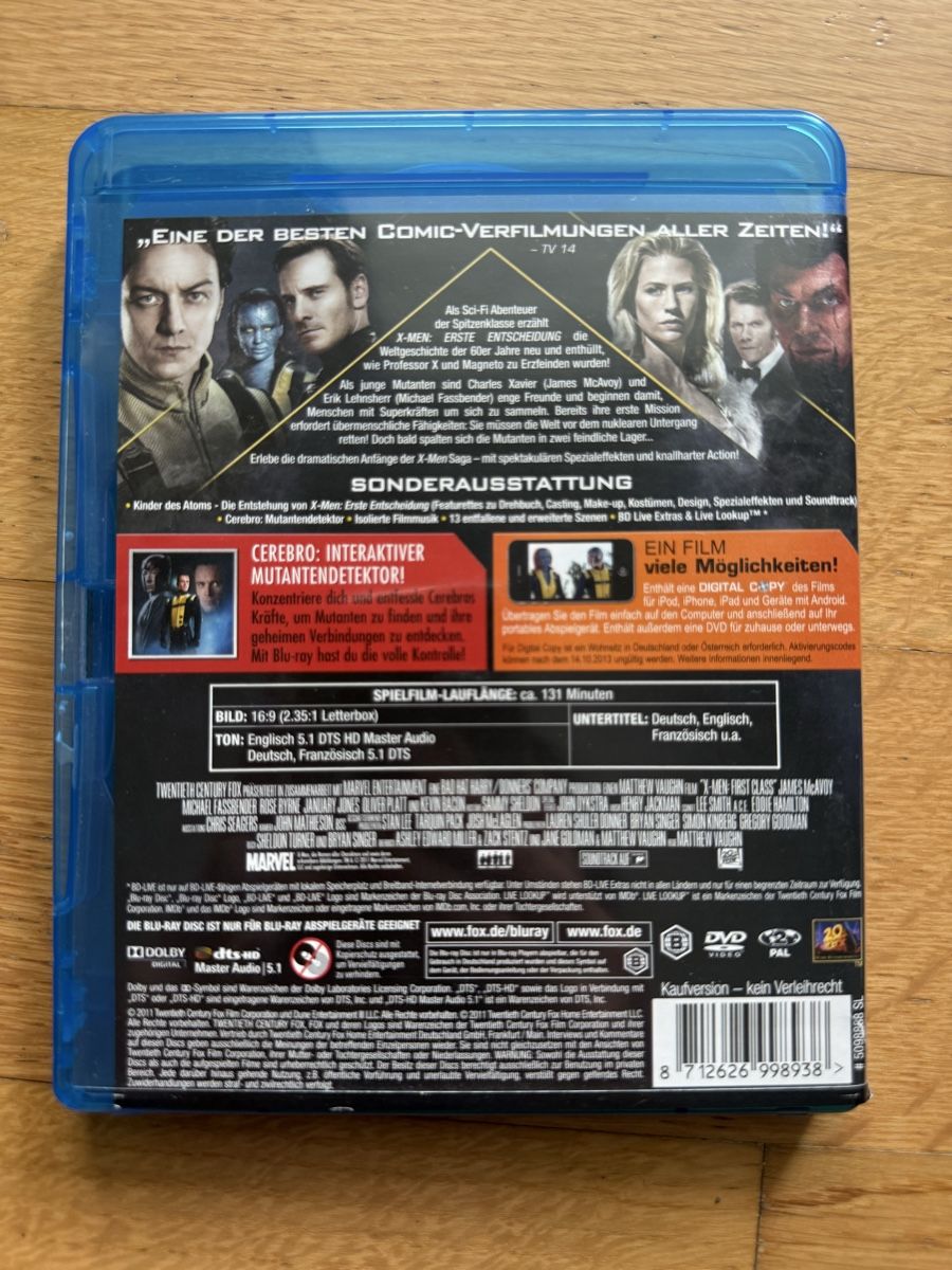 Alle DVDs: X-Men Erste Entscheidung - Blu-ray + DVD – Gebraucht aus Kölliken von nerdorado 1