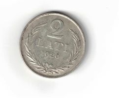 Lettland 2 Lati 1926 Silber