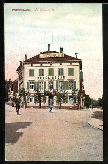 Cartoline postali: AK Rorschach, Hotel Bodan am Bodanplatz – Usato da Berlin venduto da bartko-reher