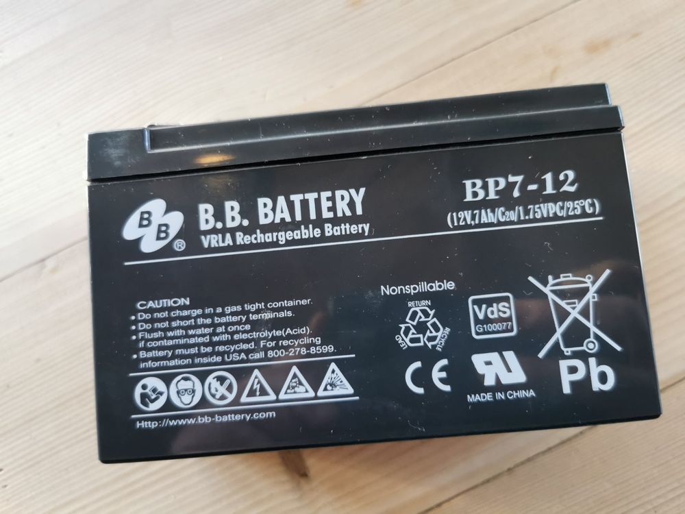 B.B. Battery 12V 7Ah Akku, AGM Bleiakku, BP7-12, Pol T2... | Kaufen Auf ...