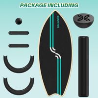 Balance Board 8in1 Holz Rolle Core Training Surfen Ski 200kg