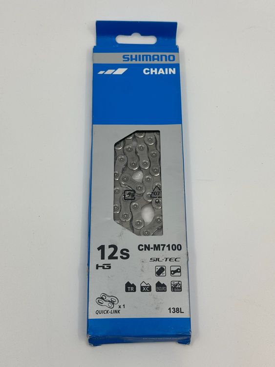 Chaîne Vélo Shimano SLX 12 Vitesses CN-M7100 - Quick-Link Inclus - 138 Maillons - Neuve